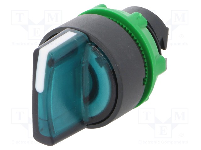 Switch: rotary; Stabl.pos: 1; 22mm; green; Illumin: LED; IP66; Pos: 3