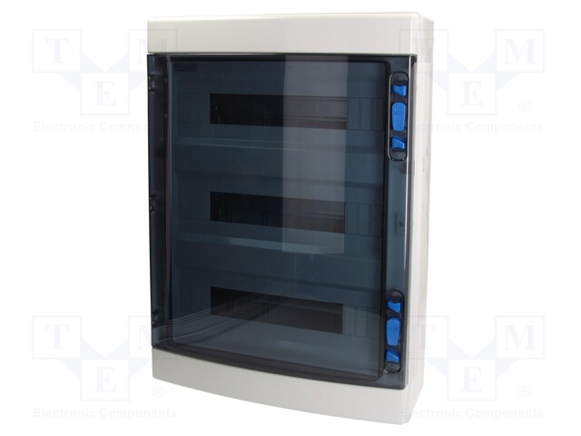 Enclosure: for modular components; IP65; white; No.of mod: 54