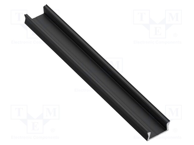 Profiles for LED modules; black; 1m; GALAX MINI; aluminium