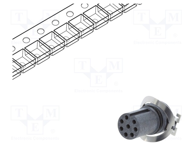 Socket; M12; PIN: 8; female; A code-DeviceNet / CANopen; on PCBs