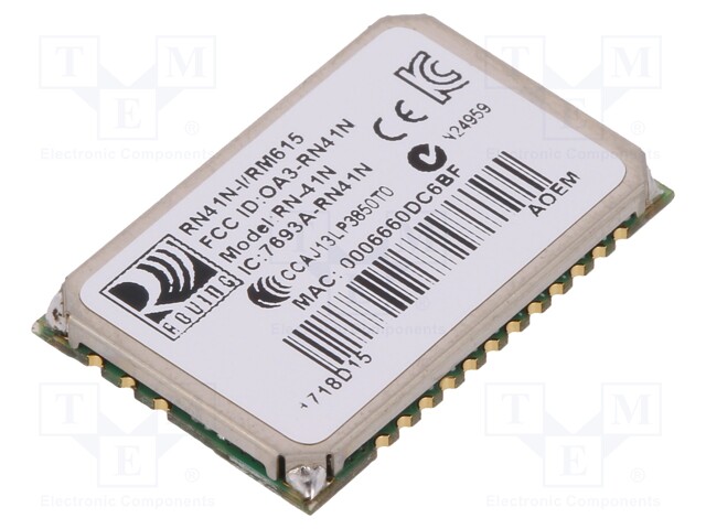 Module: Bluetooth; GPIO,UART,USB; SMD; Dim: 13.4x20x2mm; 2.1 EDR