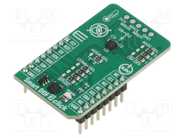 Click board; accelerometer,gyroscope; I2C,SPI; ISM330IS; 3.3VDC