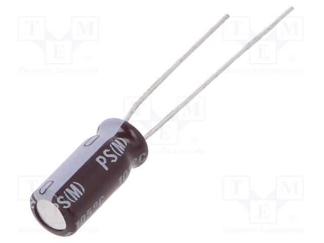 Capacitor: electrolytic; low impedance; THT; 2.2uF; 50VDC; ±20%