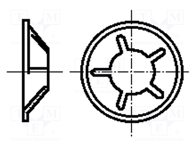 Protecting washer; spring steel; 4.5mm; BN: 833