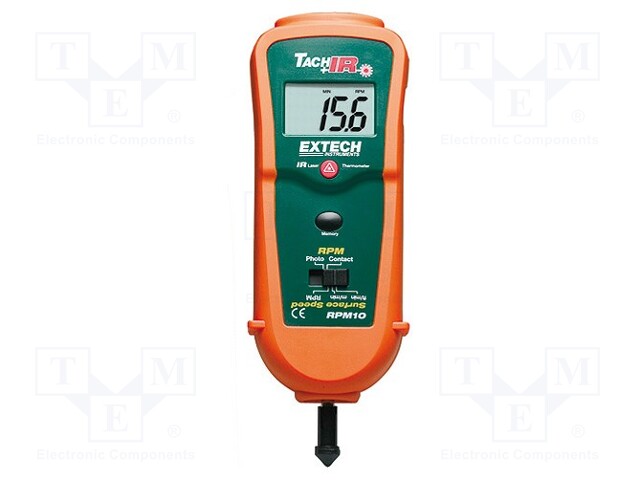 Tachometer; LCD 5 digits (9999) 16mm; -20÷315°C; ε: 0,95 (fixed)