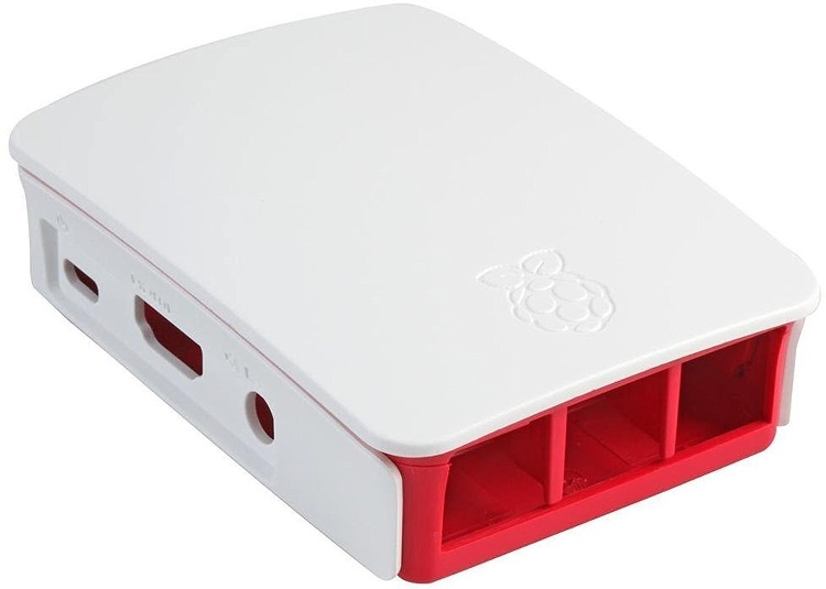 Enclosure: for computer; Raspberry Pi 3 Model B, Raspberry, White/Red