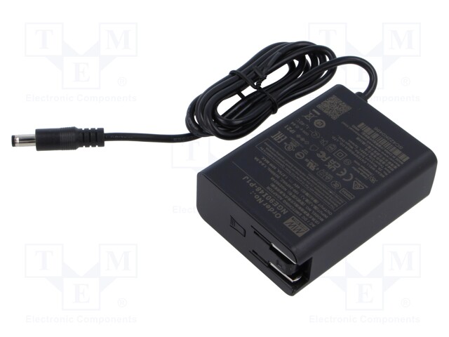 Power supply: switched-mode; plug; 48VDC; 1.875A; 90W; Out: 5,5/2,1