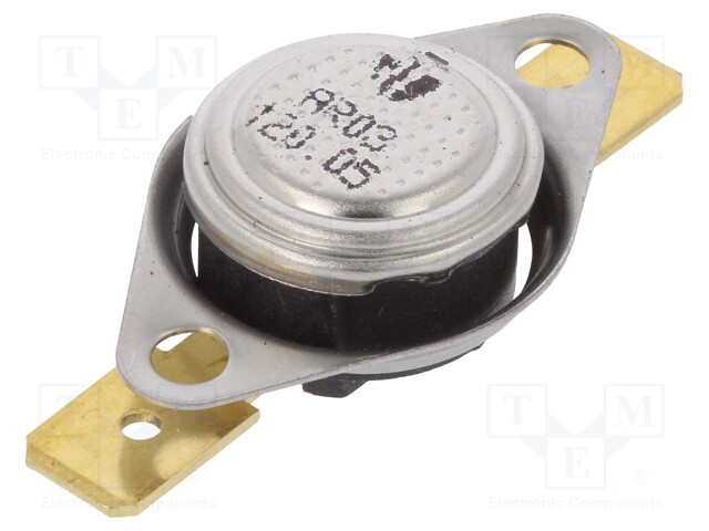 Sensor: thermostat; Output conf: SPST-NC; 120°C; 16A; 250VAC; ±5°C