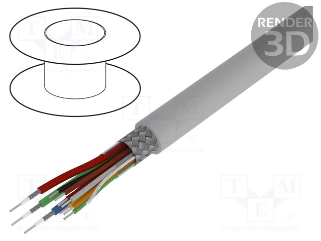 Wire: AV; Outside insul.material: PVC FirestoP®; OFC,tinned; grey