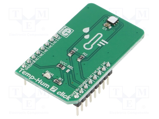 Click board; humidity/temperature sensor; I2C; Si7021-A20