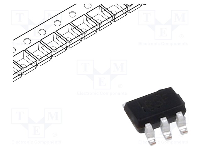 Operational Amplifier, 1 Amplifier, 1 MHz, 1 V/µs, 2.7V to 5.5V, SC-70, 5 Pins