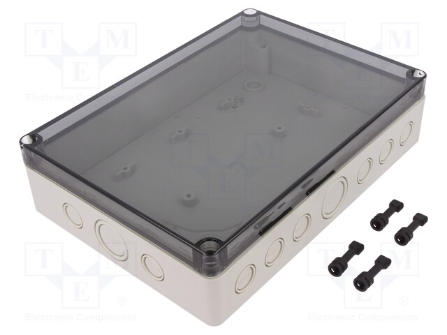 Enclosure: multipurpose; X: 180mm; Y: 254mm; Z: 63mm; TK PS; grey