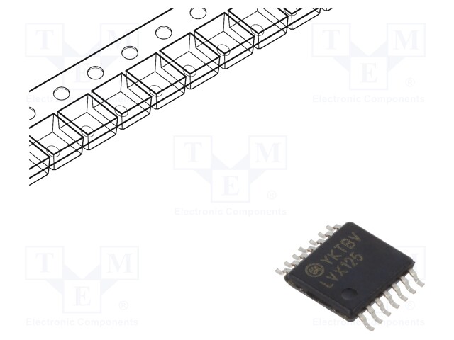 IC: digital; 3-state,buffer; Channels: 4; IN: 1; SMD; TSSOP14