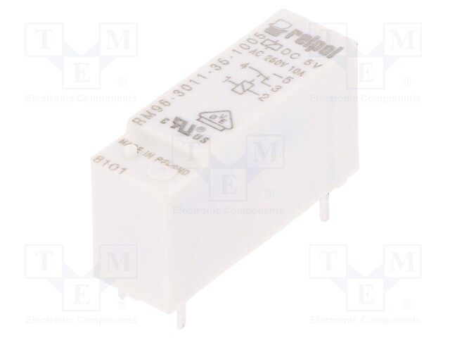 Relay: electromagnetic; SPDT; Ucoil: 5VDC; 8A/250VAC; 8A/24VDC; 8A