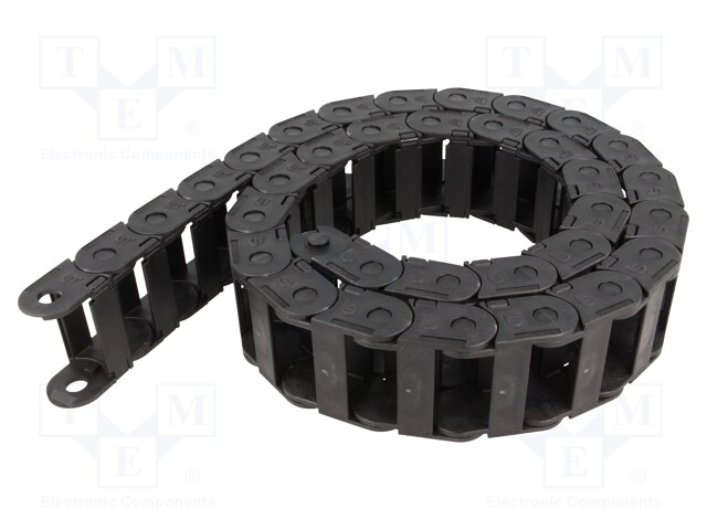 Cable chain; Series: Light; Bend.rad: 60mm; L: 986mm; Colour: black