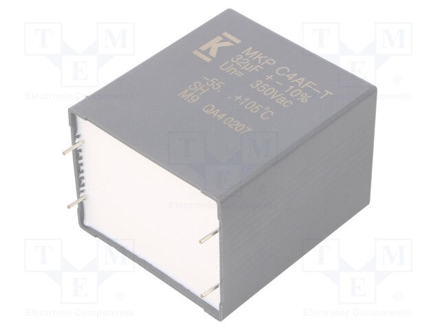 Capacitor: polypropylene; DC-Link; 32uF; ESR: 2.8mΩ; THT; ±10%