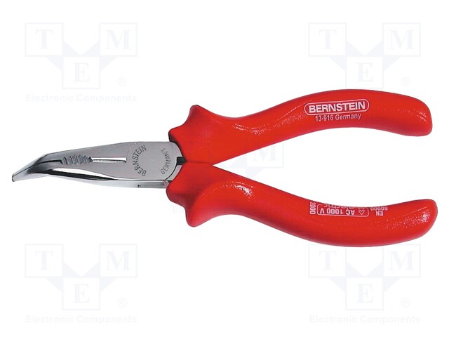 Pliers; insulated,curved,universal,elongated; 165mm