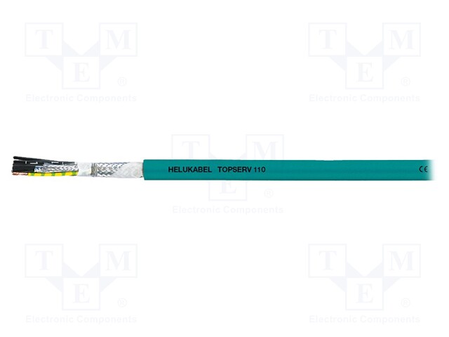 Wire: servo drive; TOPSERV®110; 4x6mm2 + 2G1,0mm2; PUR; turquoise