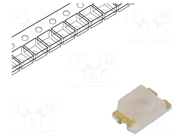 LED, YELLOW, 1.25MM X 1.4MM, 10MCD, 585NM