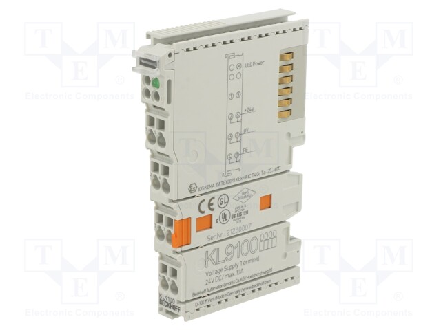 Industrial module: supply terminal; 24VDC; -25÷60°C; IP20