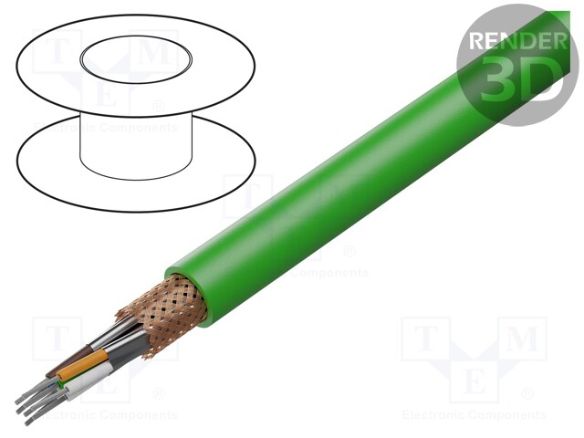 Wire: data transmission; S/FTP,ETHERLINE® Cat.6a; 4x2x24AWG; PUR