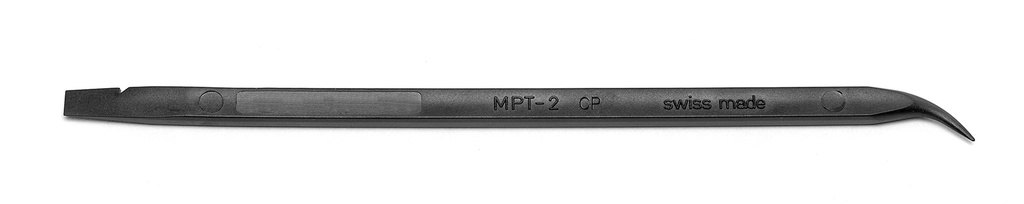 MPT Carbon PEEK plastic probe - Squared body - Curved fine tip and flat strong tip chisel-shape