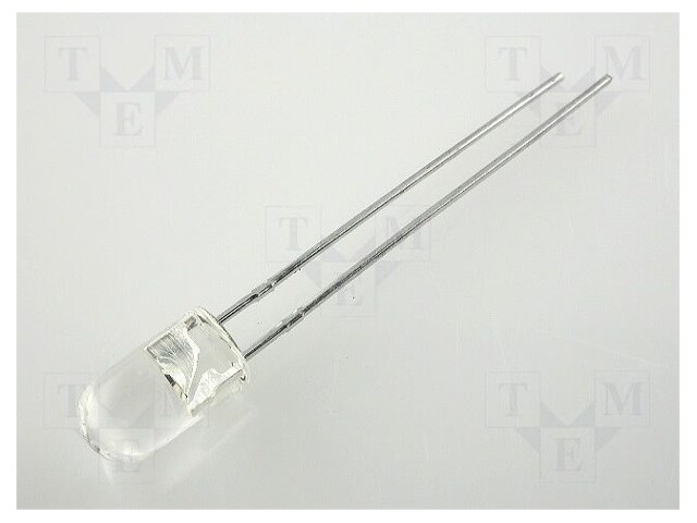 LED; 5mm; red; 28÷80mcd; 30°; Front: convex; without flange