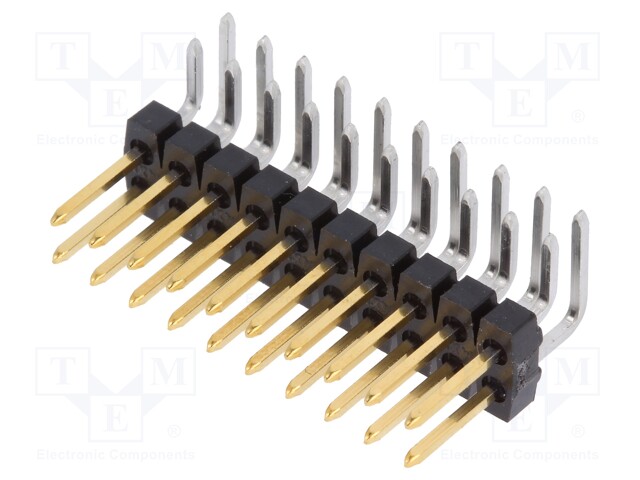 Pin header; pin strips; C-Grid III; male; PIN: 20; angled 90°; THT