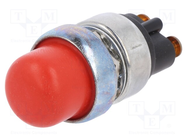 Switch: push-button; Pos: 2; SPST-NO; 60A/12VDC; red; Illumin: none