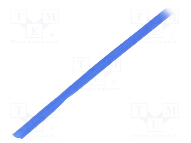 Insulating tube; Mat: silicone; blue; Øint: 3mm; Wall thick: 0.4mm