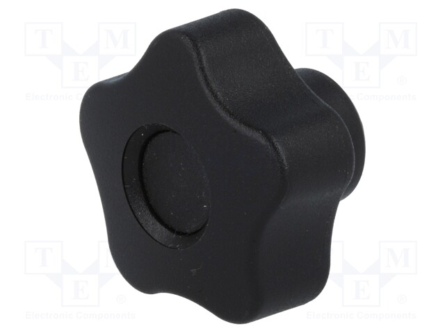 Knob; Dia: 32mm; M5; 12mm; H: 23mm; technopolymer (PP); black