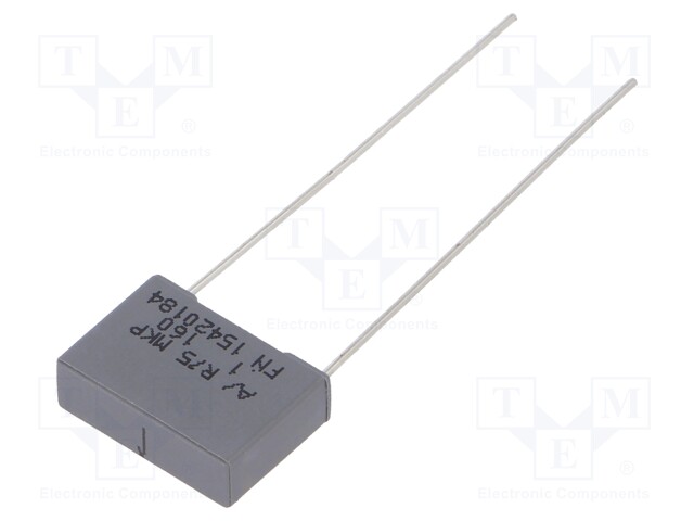 Capacitor: polypropylene; 100nF; 10mm; ±5%; 13x4x9mm; -55÷105°C