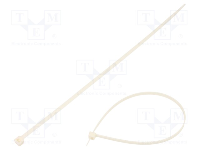 Cable tie; L: 300mm; W: 4.8mm; polyamide; 230N; white; Ømax: 81mm