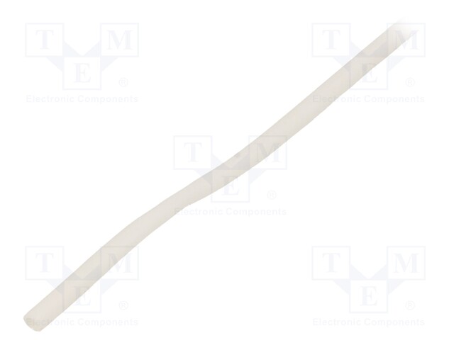 Insulating tube; Mat: silicone; white; Øint: 2mm; Wall thick: 0.4mm