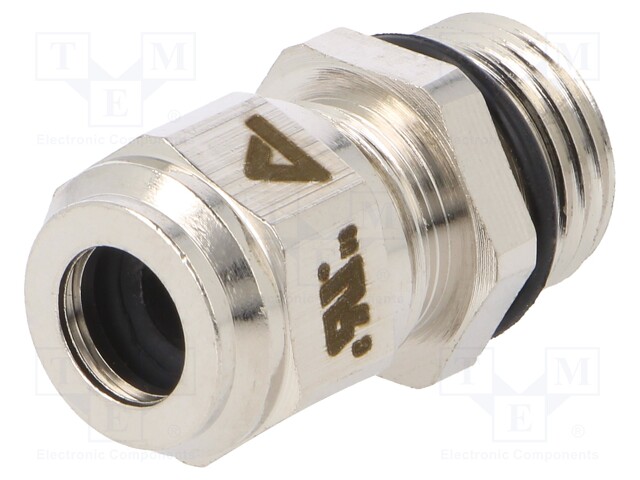 Cable gland; M16; IP68; Mat: brass; Body plating: nickel