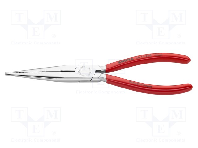 Pliers; cutting,half-rounded nose,universal; 200mm