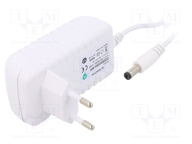 Power supply: switched-mode; voltage source; 6VDC; 2A; 12W; plug
