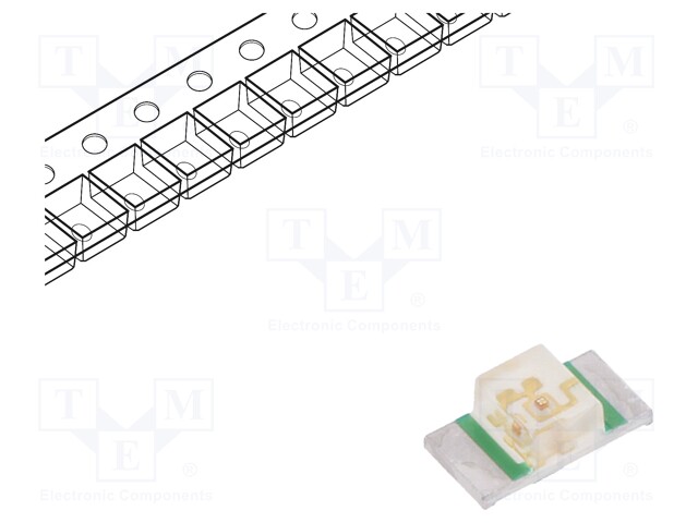 LED; SMD; 1206; green; 5÷12mcd; 3.2x1.6x1.05mm; 140°; 2.2÷2.5V; 20mA