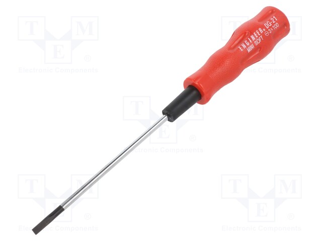 Screwdriver; slot; 3,0x0,4mm; Blade length: 80mm