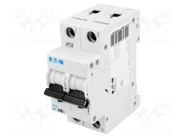 Switch-disconnector; Poles: 2; DIN; 40A; 400VAC; ZP; IP40; 1.5÷25mm2