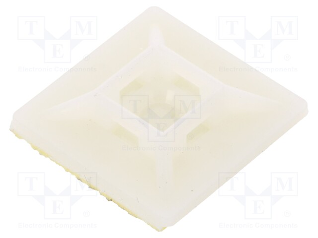 Holder; self-adhesive; polyamide; UL94V-2; natural; Ht: 7mm; L: 28mm