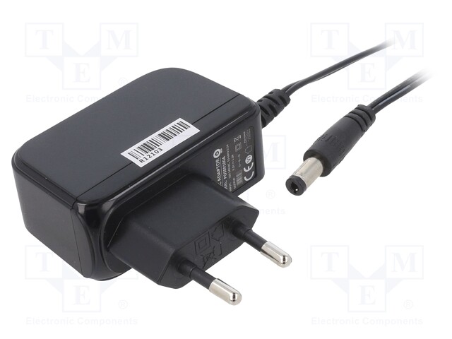 Power supply: switched-mode; voltage source; 9VDC; 1A; 9W; plug