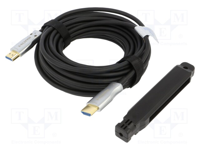 Cable; HDMI 2.1,optical; HDMI plug,both sides; 10m; black