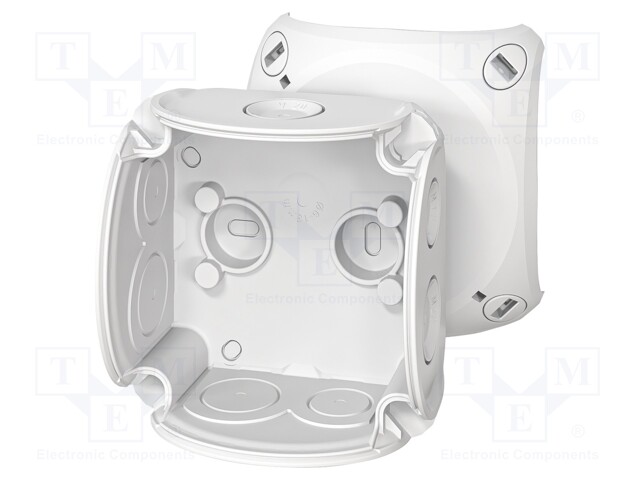 Enclosure: junction box; X: 84mm; Y: 84mm; Z: 55mm; polypropylene PP