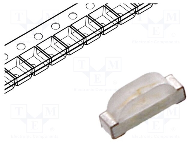 LED; SMD; 0802; green; 400÷700mcd; 2.1x0.6x1mm; 120°; 2.8÷3.4V; 20mA