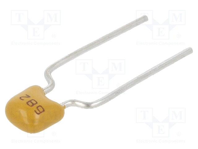 Capacitor: ceramic; 6.8nF; 100V; X7R; ±10%; THT; 5mm