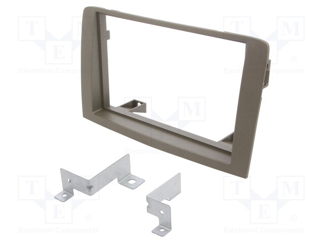 Radio mounting frame; Fiat,Lancia; 2 DIN; golden