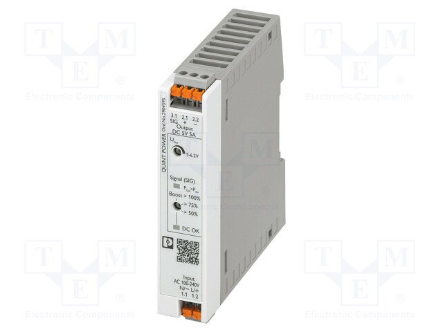 Power supply: switched-mode; Mounting: DIN; IP20