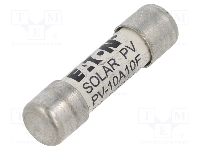 Fuse: fuse; gPV; 10A; 1kVDC; ceramic,cylindrical,industrial