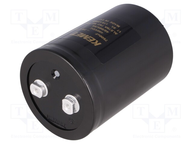 Capacitor: electrolytic; 7500uF; 400VDC; Leads: screw; ESR: 29mΩ